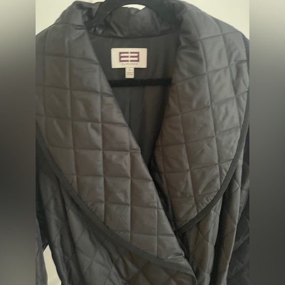 NEW Etcetera Pinnacle Quilted Long Coat Black Size Large - Picture 11 of 11